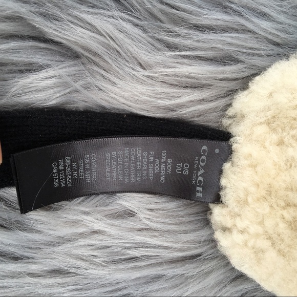 Coach Bear Motif Earmuffs NWOT - Picture 3 of 5